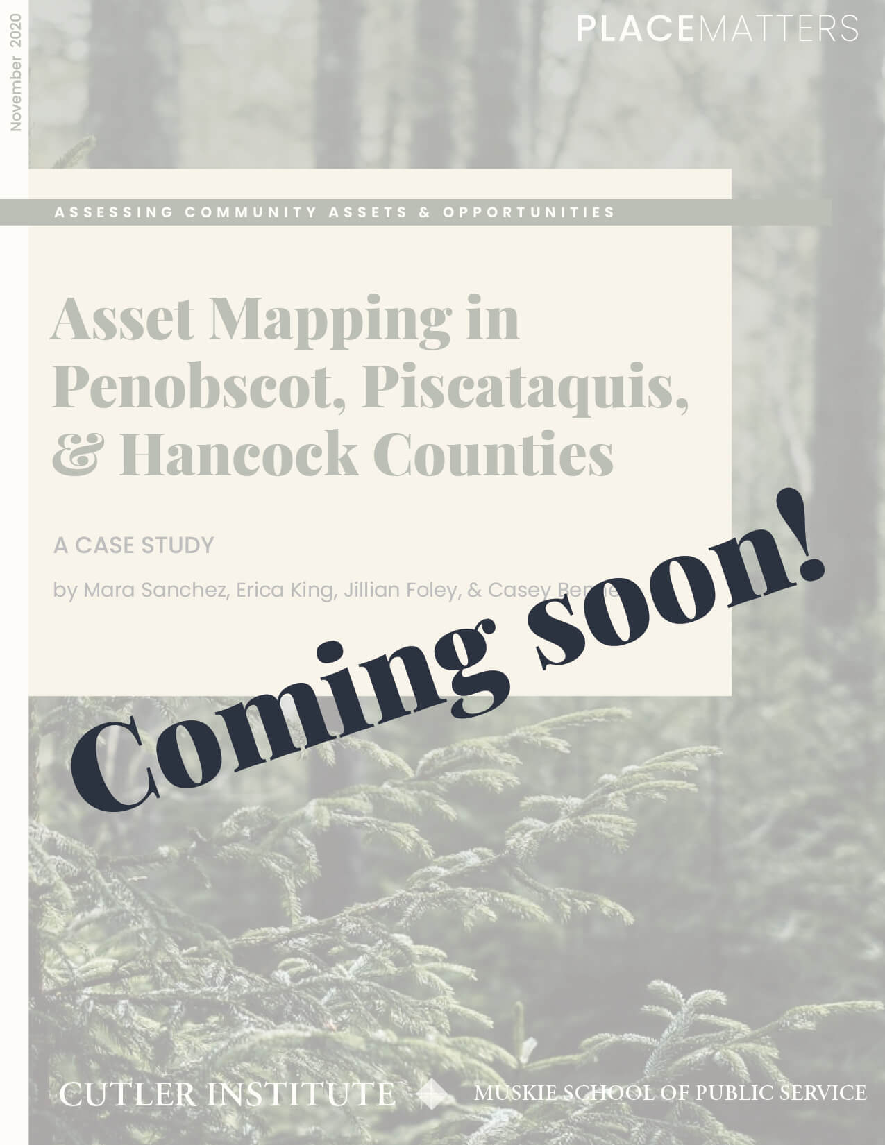 Asset Mapping in Penobscot, Piscataquis, & Hancock Counties report coming soon